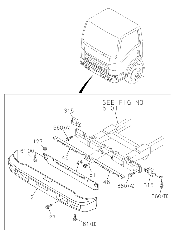 Diagram FRONT BUMPER for your Isuzu NPR  