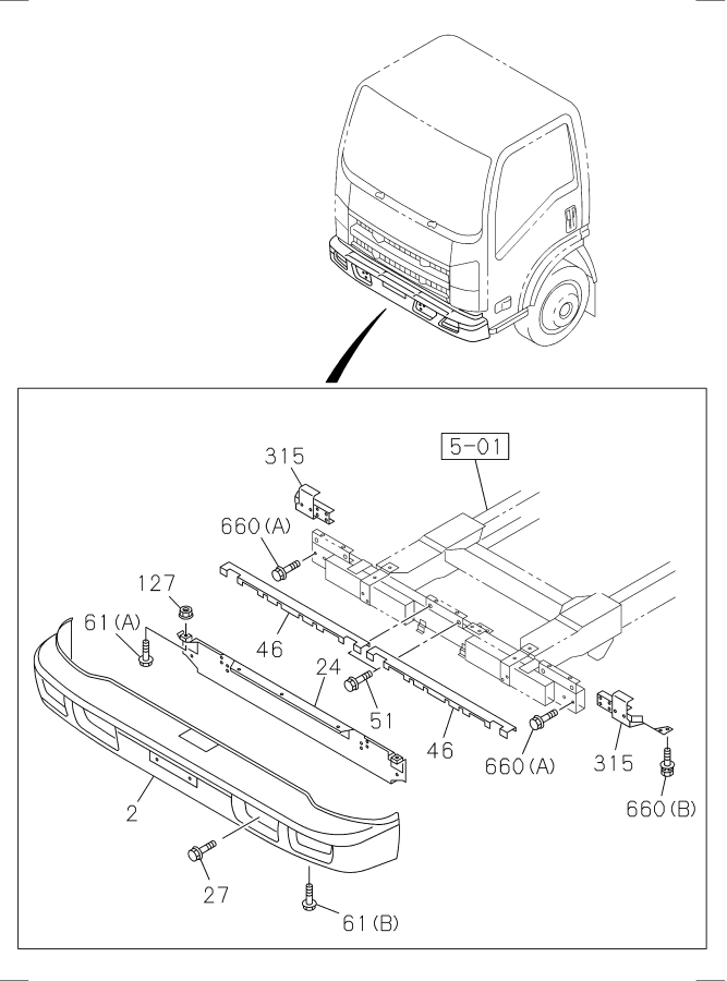 Diagram FRONT BUMPER for your Isuzu