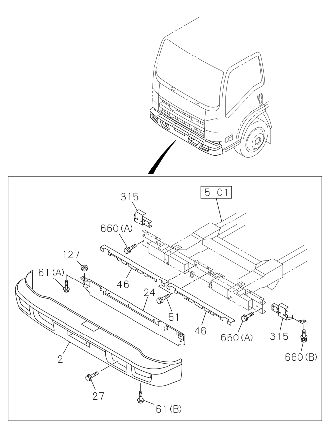 Diagram FRONT BUMPER for your 2013 Isuzu NPR-HD   