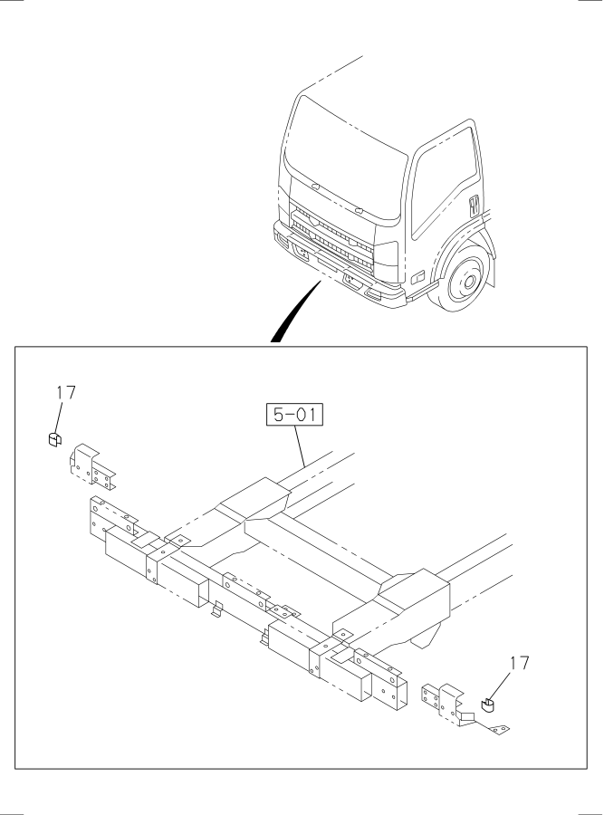 Diagram FRONT BUMPER PIO PARTS for your Isuzu