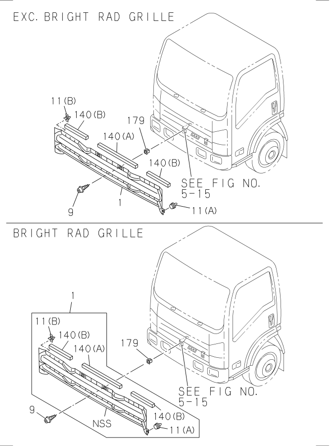 Diagram RADIATOR GRILLE for your Isuzu