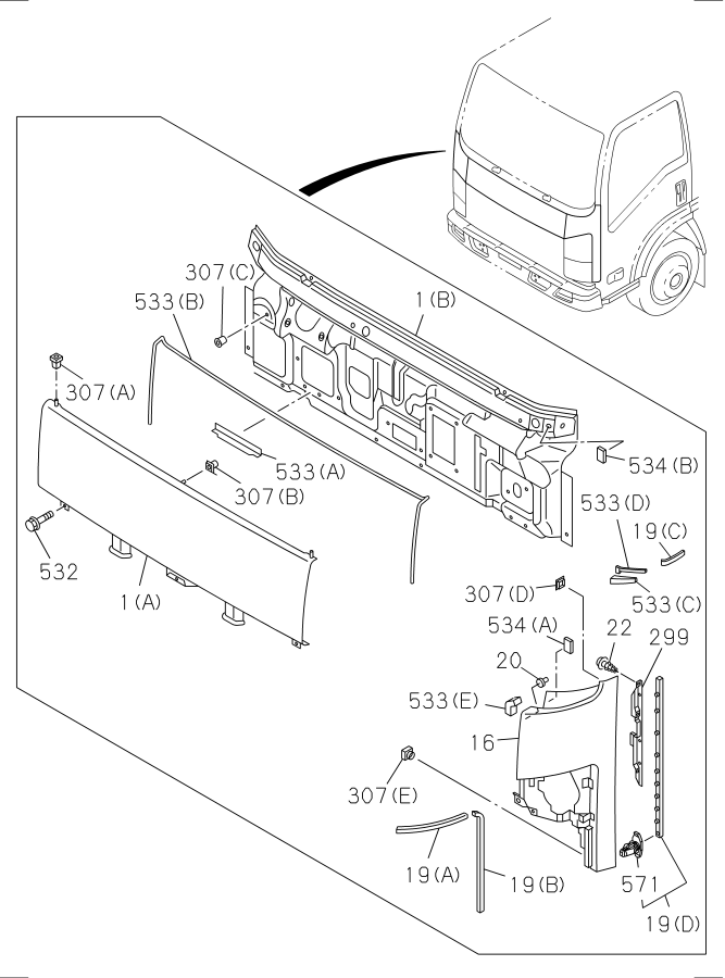 Diagram FRONT PANEL for your 2020 Isuzu NQR   