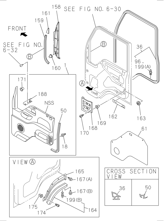 Diagram FRONT DOOR TRIM for your 2006 Isuzu NPR-HD GAS V8 (LQ4) SINGLE CAB AND SUPERLONG CHASSIS 