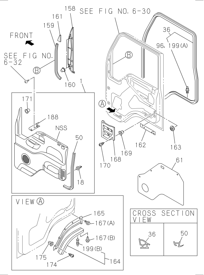 Diagram FRONT DOOR TRIM for your 2006 Isuzu NPR-HD GAS V8 (LQ4) SINGLE CAB AND SUPERLONG CHASSIS 