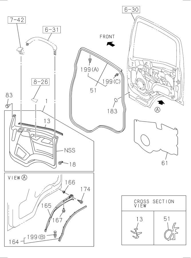 Diagram FRONT DOOR TRIM for your 2006 Isuzu NQR   