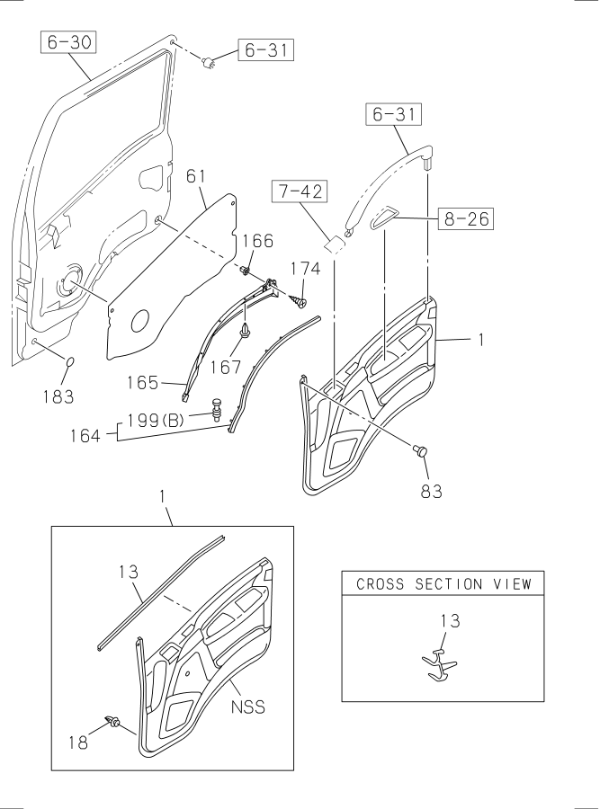 Diagram FRONT DOOR TRIM for your 2020 Isuzu NQR   