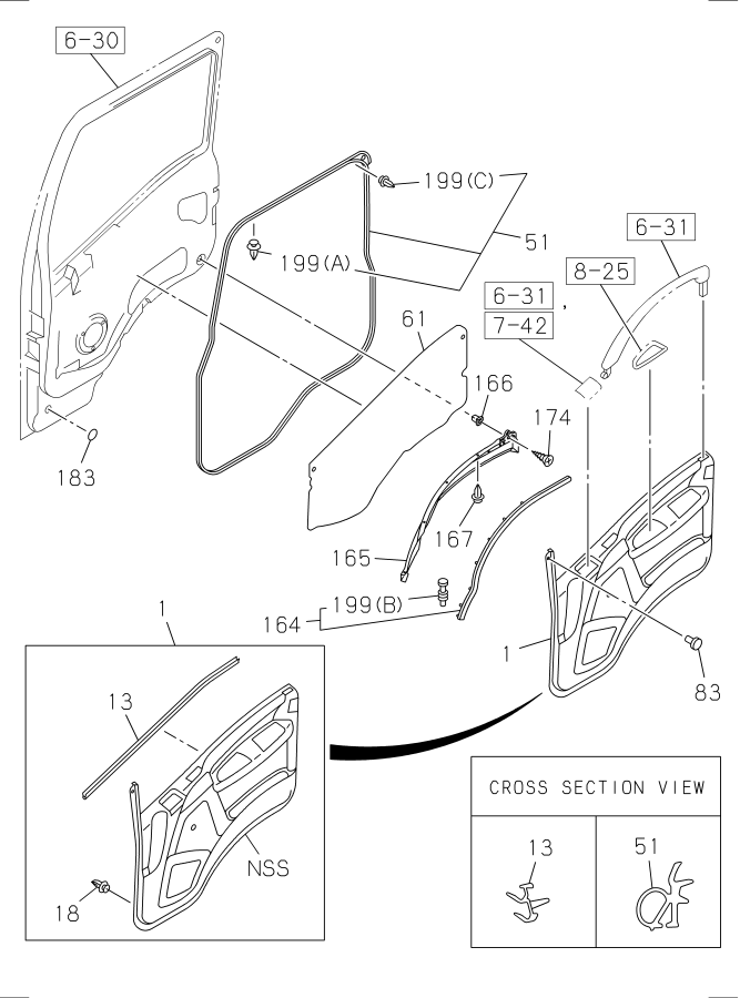 Diagram FRONT DOOR TRIM for your Isuzu