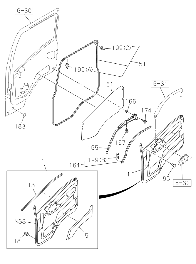 Diagram FRONT DOOR TRIM for your Isuzu