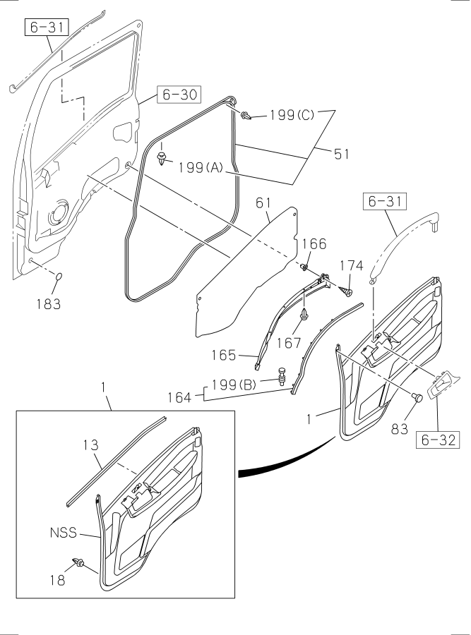 Diagram FRONT DOOR TRIM NRR for your Isuzu