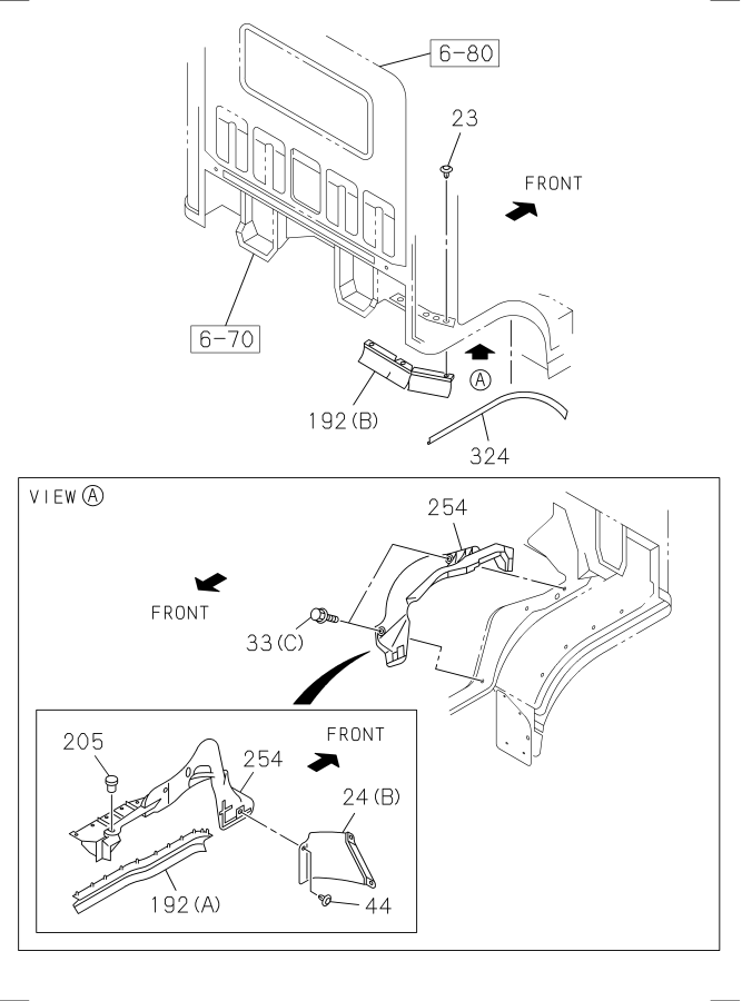 Diagram MUD GUARD AND INSULATOR for your 2013 Isuzu