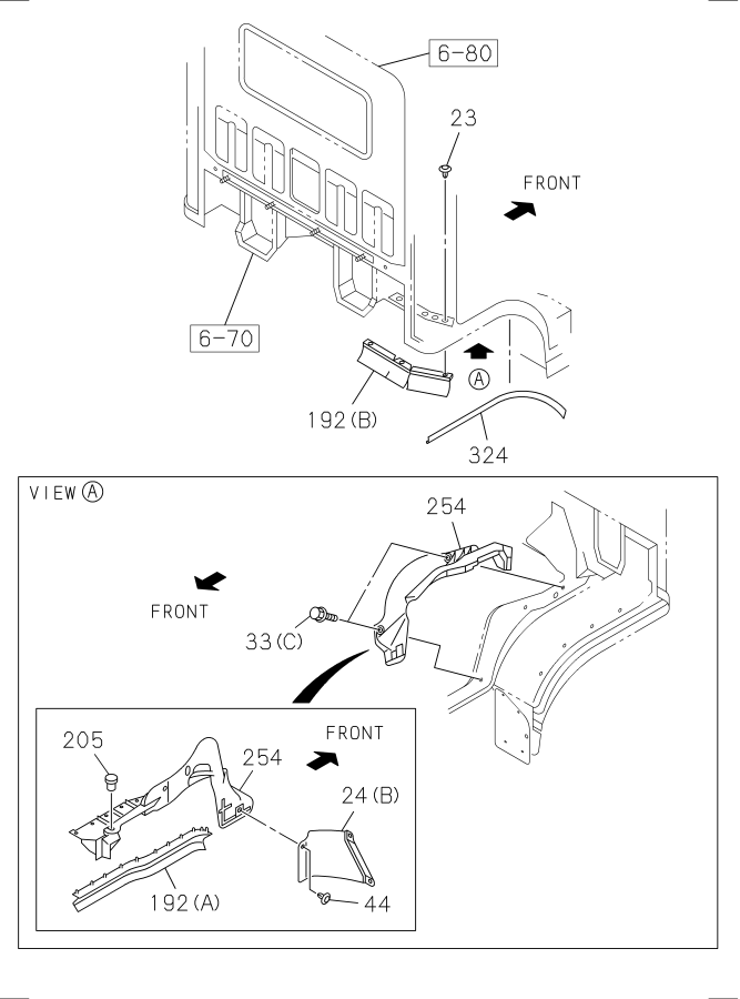 Diagram MUD GUARD AND INSULATOR for your Isuzu NPR  