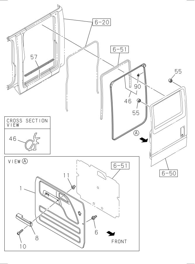 Diagram REAR DOOR TRIM for your Isuzu