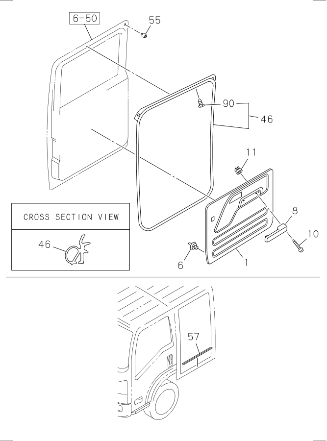 Diagram REAR DOOR TRIM for your Isuzu