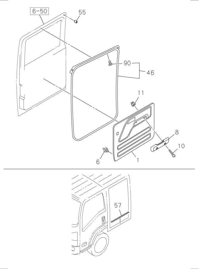 Diagram REAR DOOR TRIM for your Isuzu NPR-HD  