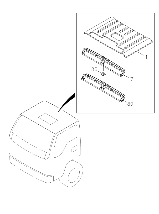 Diagram ROOF PANEL for your Isuzu NPR  