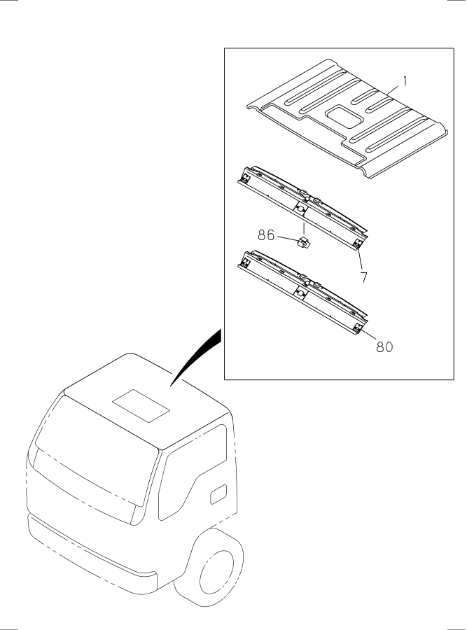 Diagram ROOF PANEL for your Isuzu NPR  