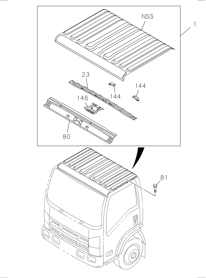 Diagram ROOF PANEL for your Isuzu