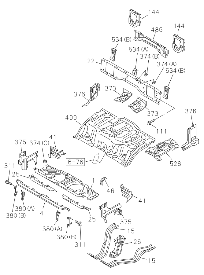 Diagram FLOOR PANEL for your 2006 Isuzu NQR   