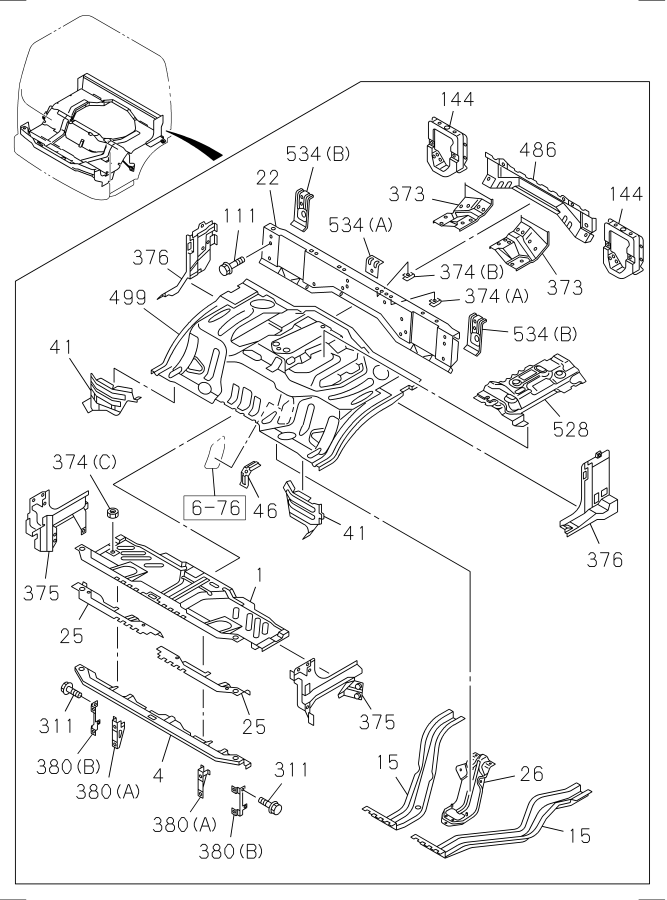 Diagram FLOOR PANEL for your 2006 Isuzu NQR   