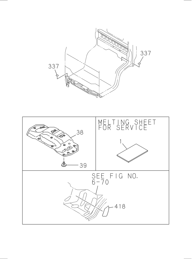 Diagram FLOOR EQUIPMENT AND SEALING for your 2002 Isuzu NQR DIESEL 4HE1 (RLY) DOUBLE CAB AND SUPERLONG CHASSIS 