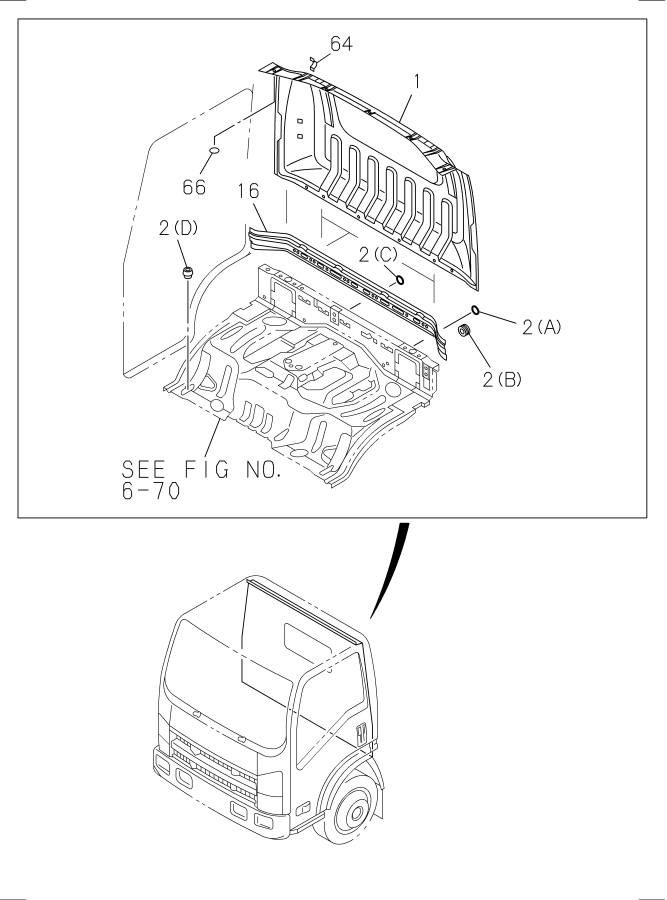 Diagram BACK PANEL for your Isuzu NPR  