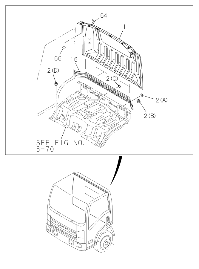 Diagram BACK PANEL for your Isuzu NPR  