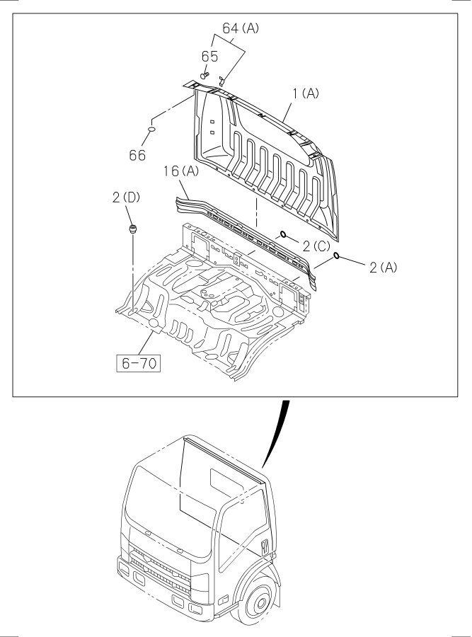 Diagram BACK PANEL for your 2010 Isuzu NPR   