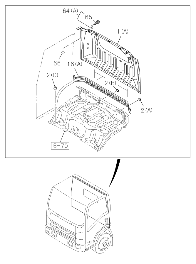 Diagram BACK PANEL for your 2016 Isuzu NPR   