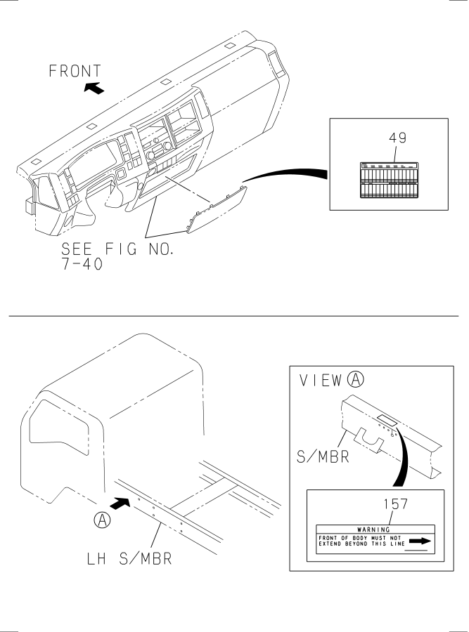 Diagram CAUTION PLATE AND LABEL for your Isuzu