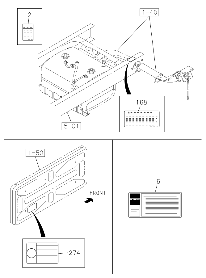 Diagram CAUTION PLATE AND LABEL NPR for your 2014 Isuzu NPR DOUBLE CAB  