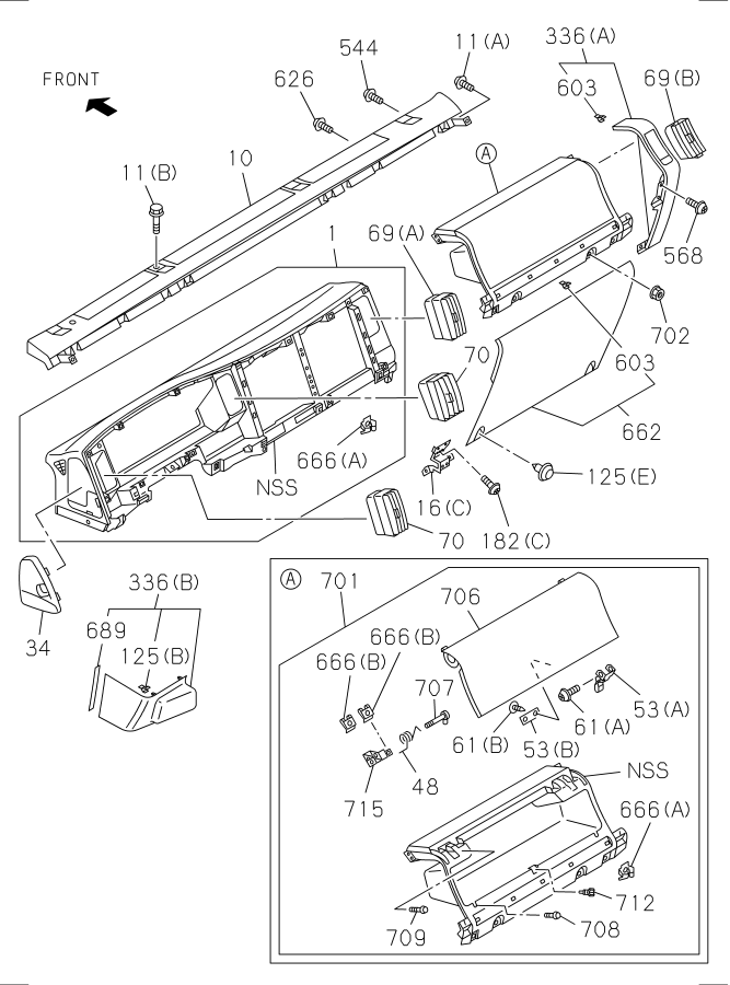 Diagram INSTRUMENT PANEL AND BOX for your 2013 Isuzu