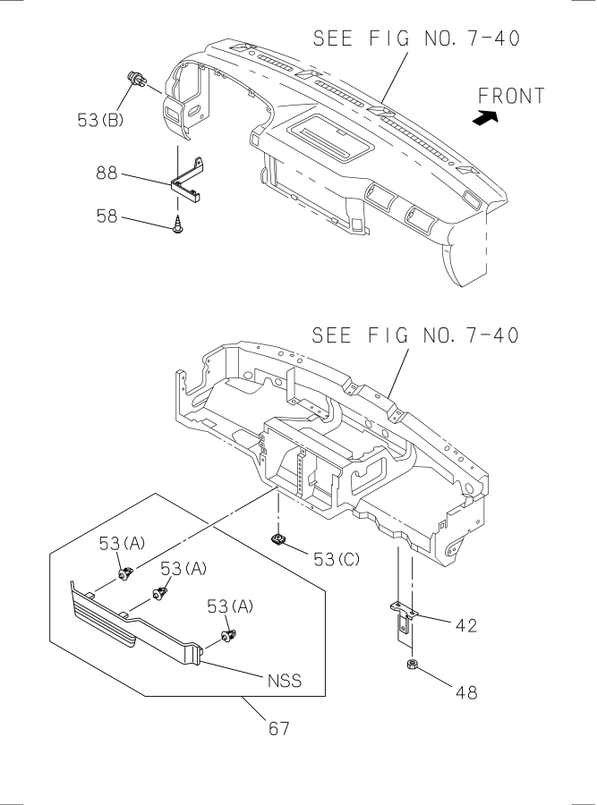 Diagram UNDER COVER; INSTRUMENT for your Isuzu