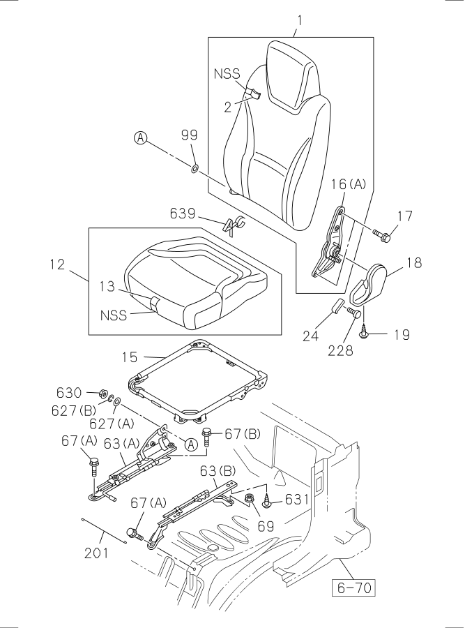 Diagram FRONT SEAT NPR for your Isuzu