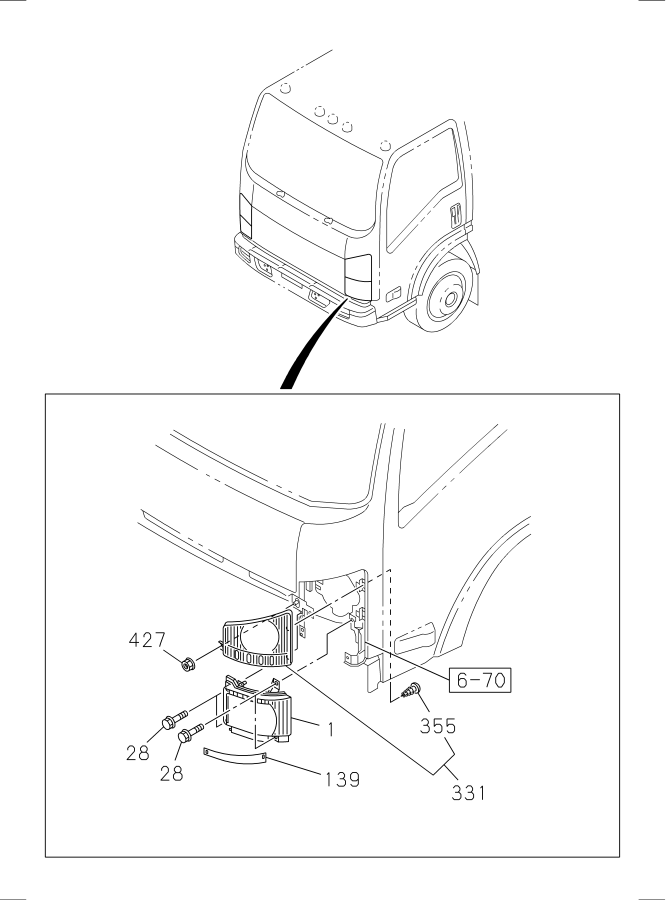 Diagram LAMP; FRONT AND FRONT SIDE for your Isuzu