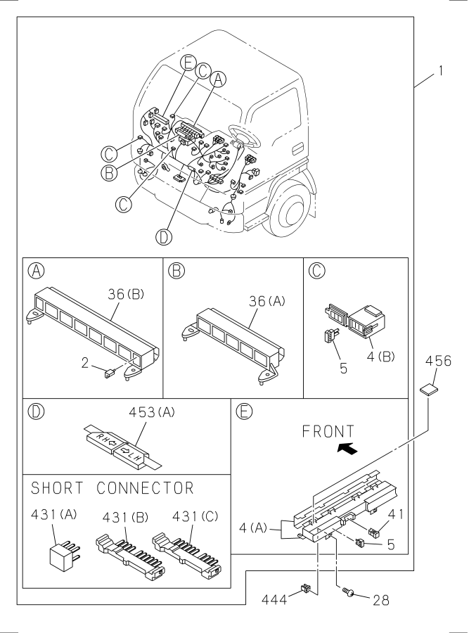 Diagram WIRING HARNESS AND FUSE for your 2007 Isuzu NPR SINGLE CAB AND LONG CHASSIS GAS V8 (LQ4) 