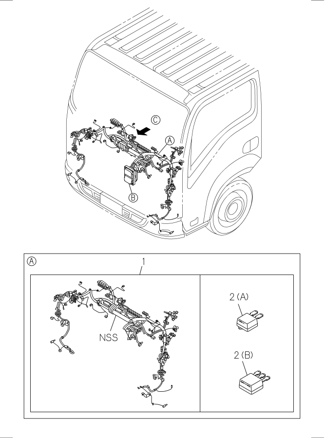 Diagram WIRING HARNESS AND FUSE NRR for your Isuzu NRR  