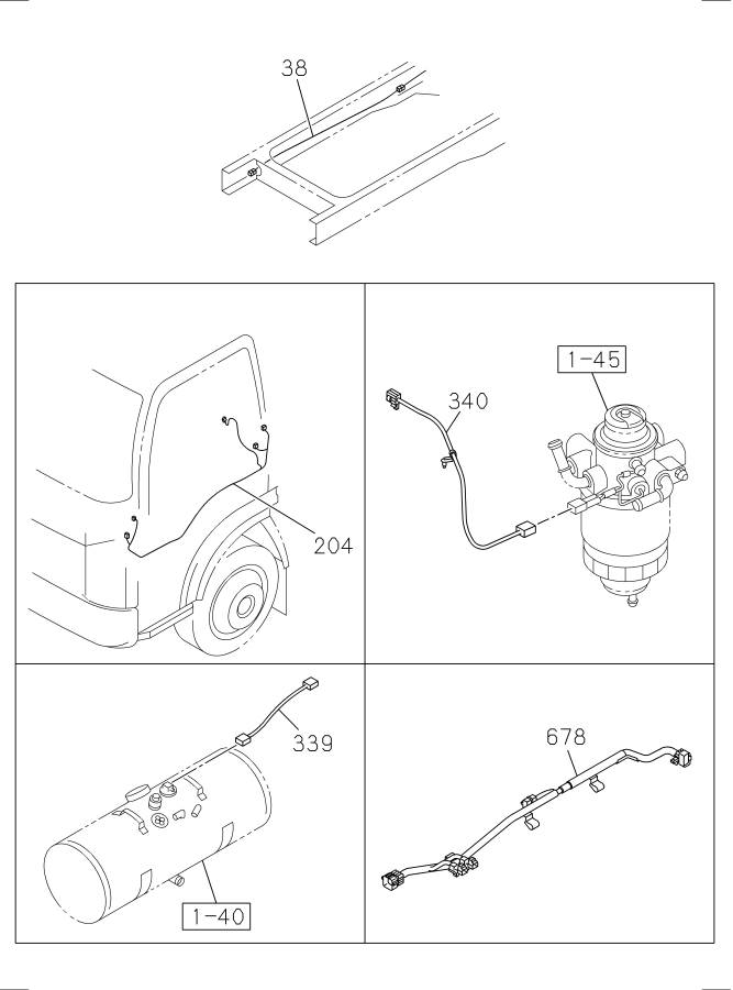 Diagram WIRING HARNESS AND FUSE PIO PARTS for your 2010 Isuzu NQR DIESEL 4HK1-TCN (RDQ) SINGLE CAB 