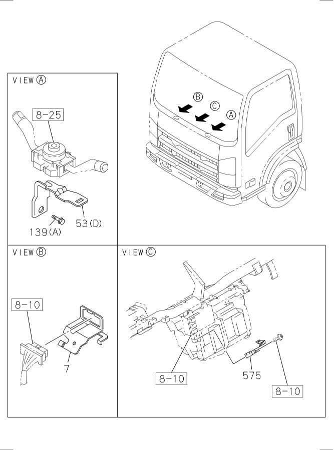 Diagram FIXING PARTS; WIRING HARNESS for your Isuzu