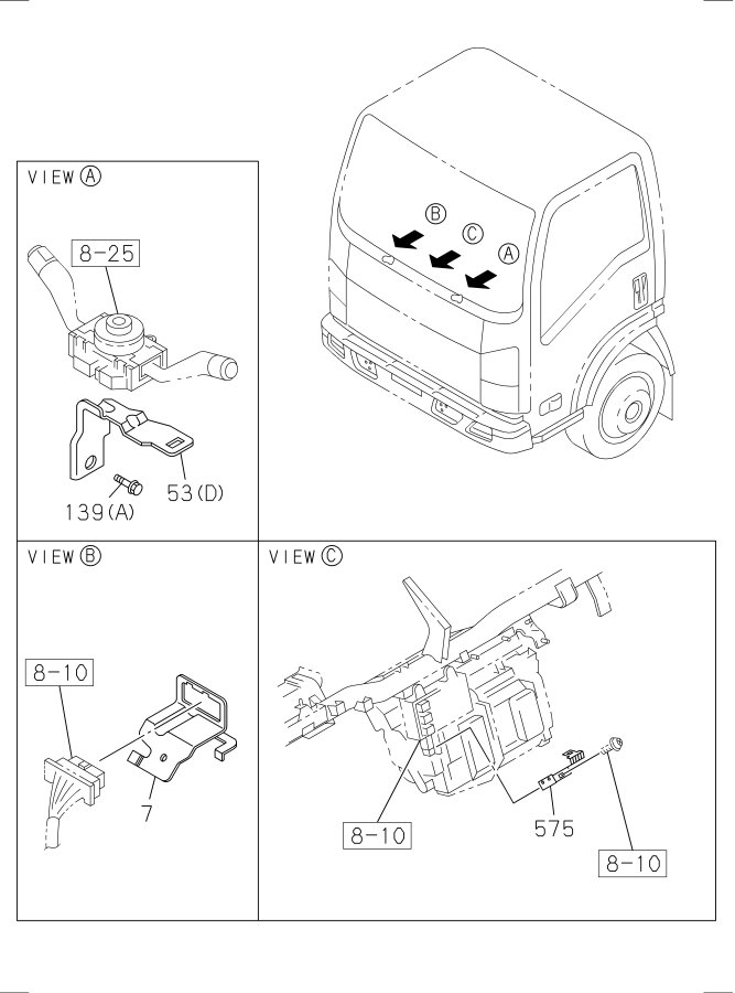 Diagram FIXING PARTS; WIRING HARNESS for your 2022 Isuzu NPR   