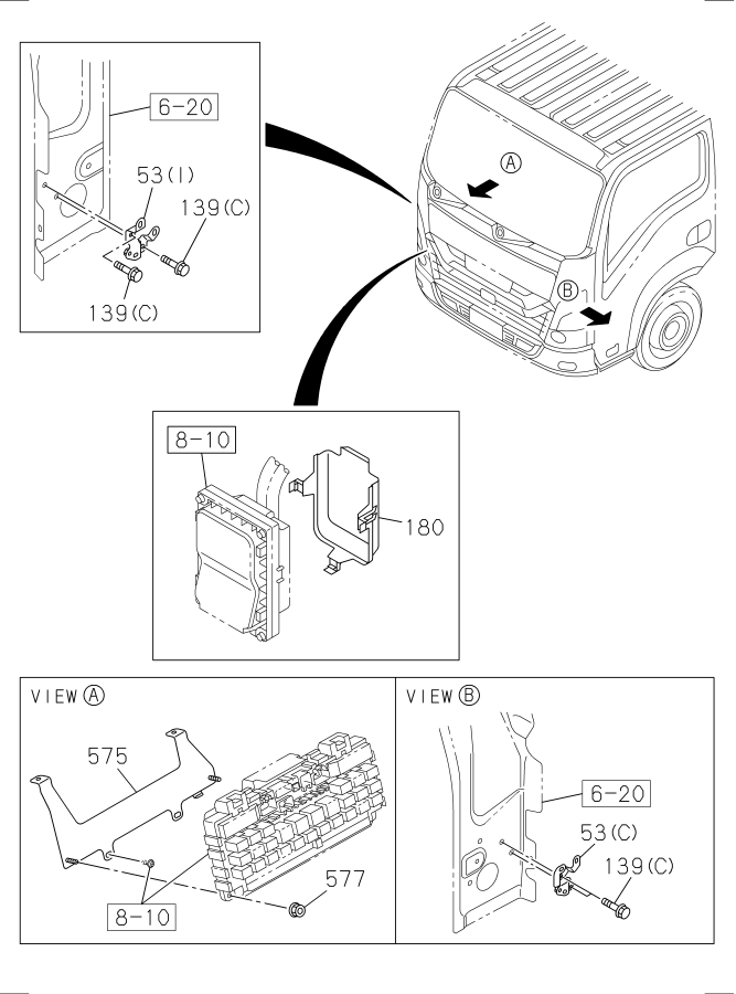 Diagram FIXING PARTS; WIRING HARNESS NPR for your Isuzu NPR-HD  