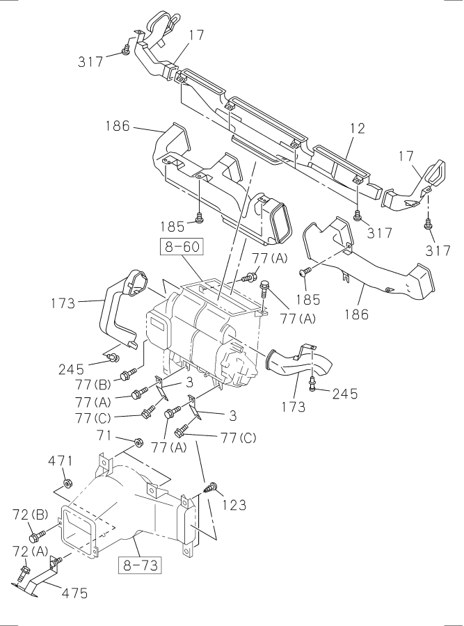 Diagram HEATER SYSTEM for your 1996 Isuzu