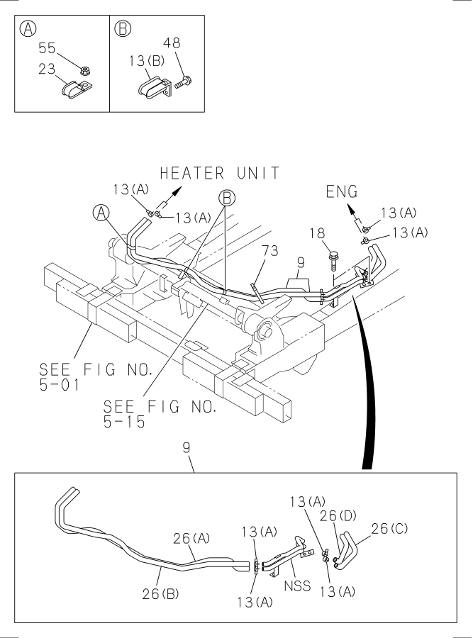 Diagram HEATER PIPING for your 2002 Isuzu NPR   