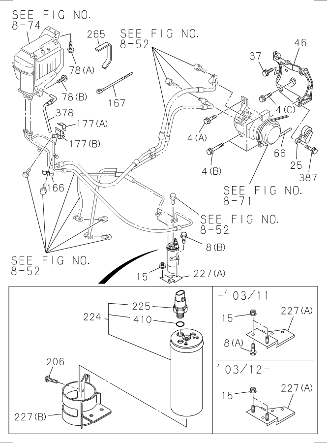 Diagram AIR CONDITIONING SYSTEM; FRONT for your 1995 Isuzu