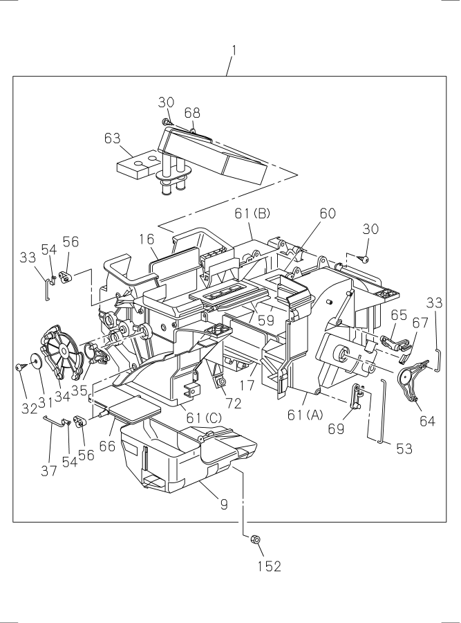 Diagram HEATER UNIT; FRONT for your 2020 Isuzu FTR   