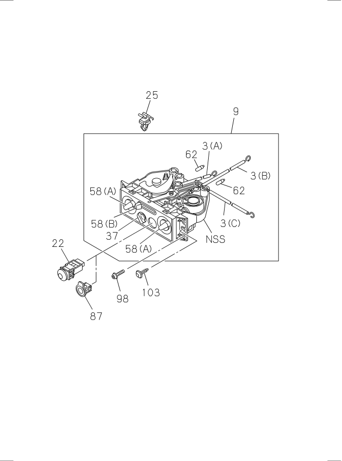 Diagram CONTROL LEVER; HEATER AND AIR CON for your 2005 Isuzu NPR   