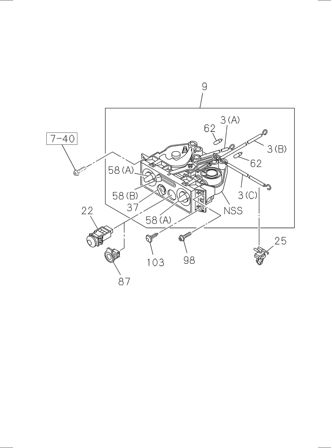 Diagram CONTROL LEVER; HEATER AND AIR CON for your 2015 Isuzu NPR   