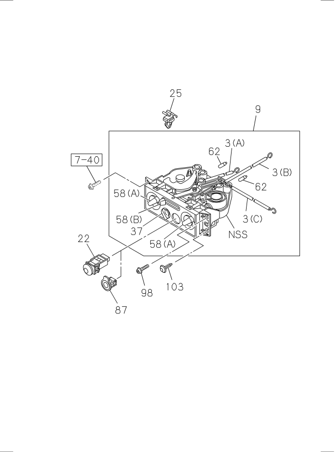 Diagram CONTROL LEVER; HEATER AND AIR CON for your Isuzu