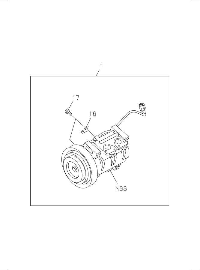 Diagram COMPRESSOR; AIR CONDITIONING for your 2020 Isuzu NPR-XD DIESEL 4HK1-TCS (RJS) SINGLE CAB 