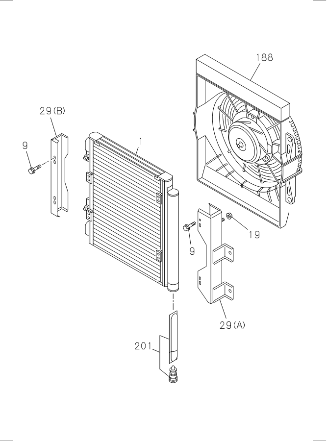 Diagram CONDENSER for your 2016 Isuzu NRR SINGLE CAB AND SUPERLONG CHASSIS DIESEL 4HK1-TCS (RJS) 