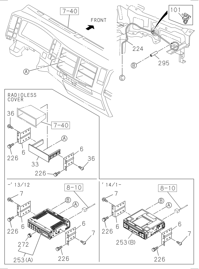 Diagram RADIO AND TV for your 2013 Isuzu NRR DIESEL 4HK1-TCN (RDQ) SINGLE CAB AND SUPERLONG CHASSIS 